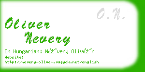 oliver nevery business card